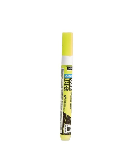 Marcador Cuero ponta extrafina 1mm Pebeo amarelo fluor 3