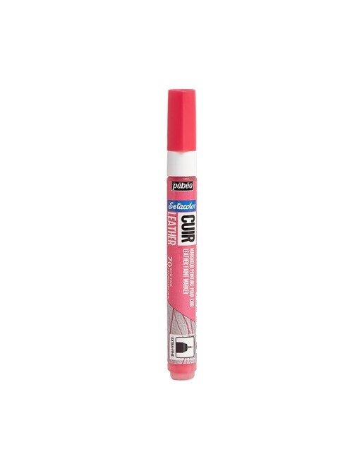 Marcador Cuero ponta extrafina 1mm Pebeo rosa fluor 1