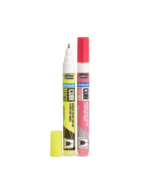 Pack 2 Marcadores fluor setacuero Pebeo 2