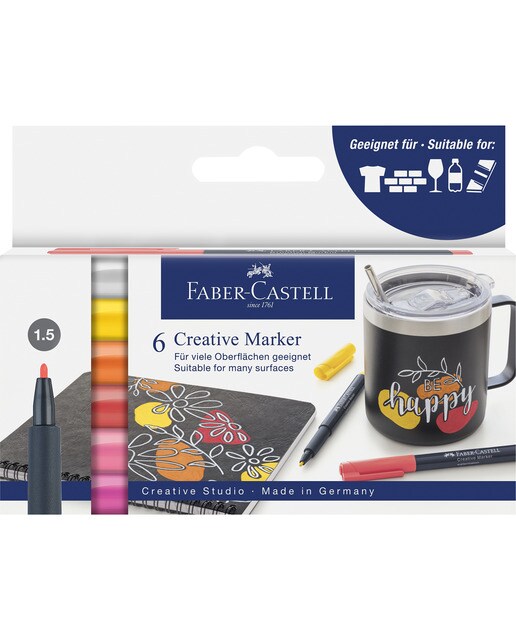 Conjunto de 6 canetas Faber-Castell Summer Breeze Multicolor-1