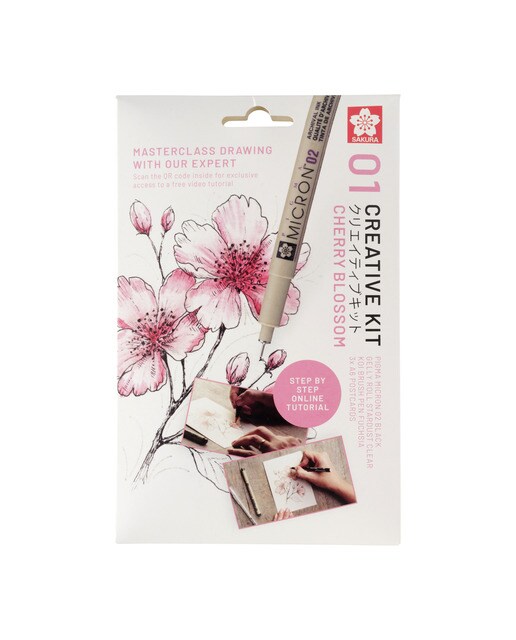 Imagem 0 de Kit criativo com Pigma micron 05 preto Gelly roll Koi para colorir 3 postais A6. 4 modelos diferentes. Vídeo tutorial Sakura