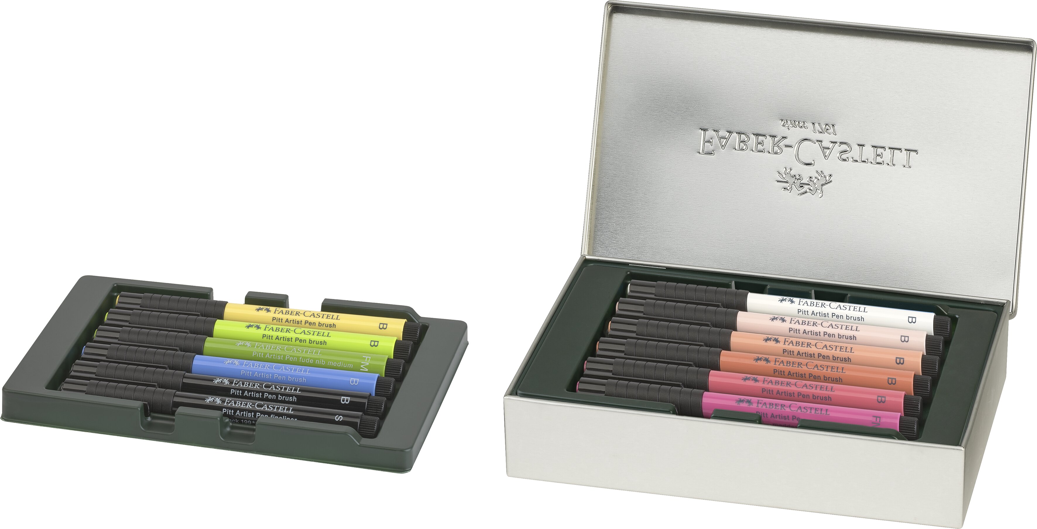 Caja de metal con 12 rotuladores Pitt Artist Pen city collection Paris Faber-Castell Multicolor-4