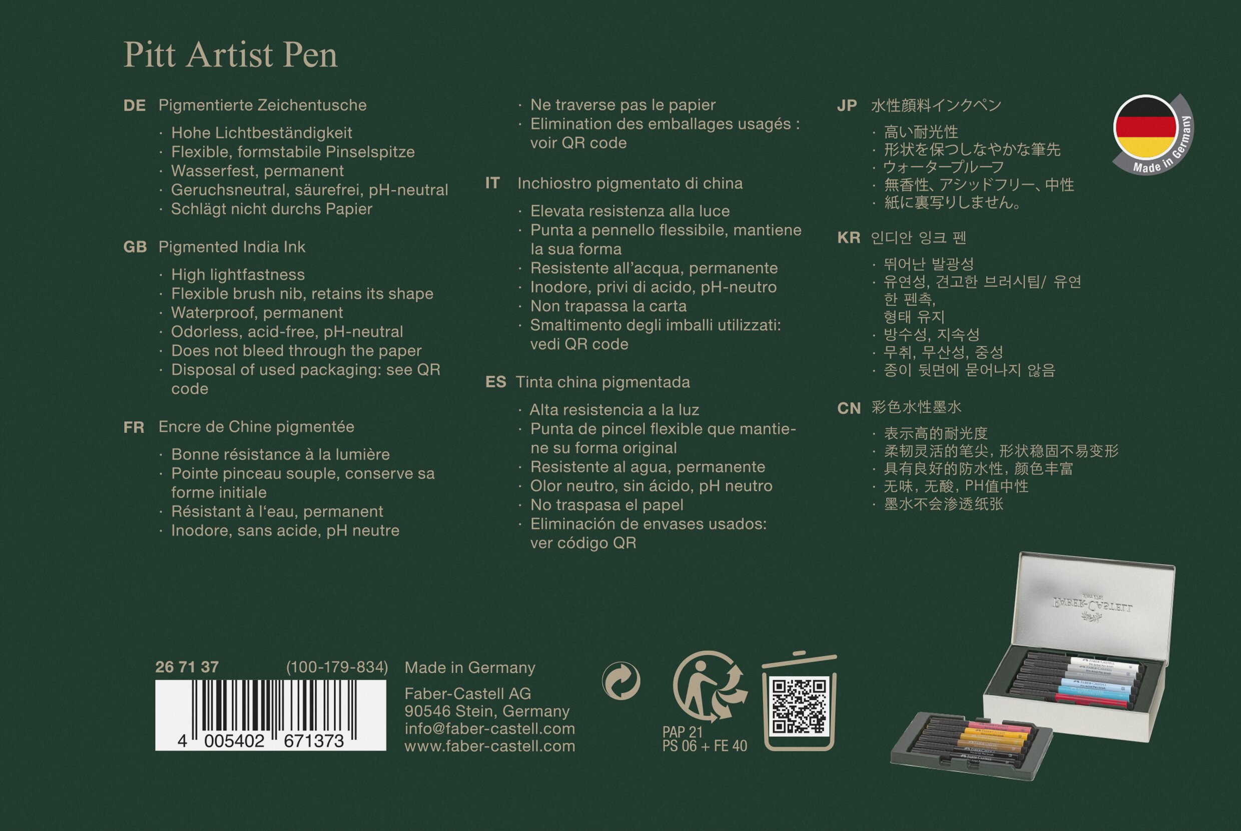 Marcador Faber-Castel Pitt Artist Londres - 12 Unidades Multicolor-3