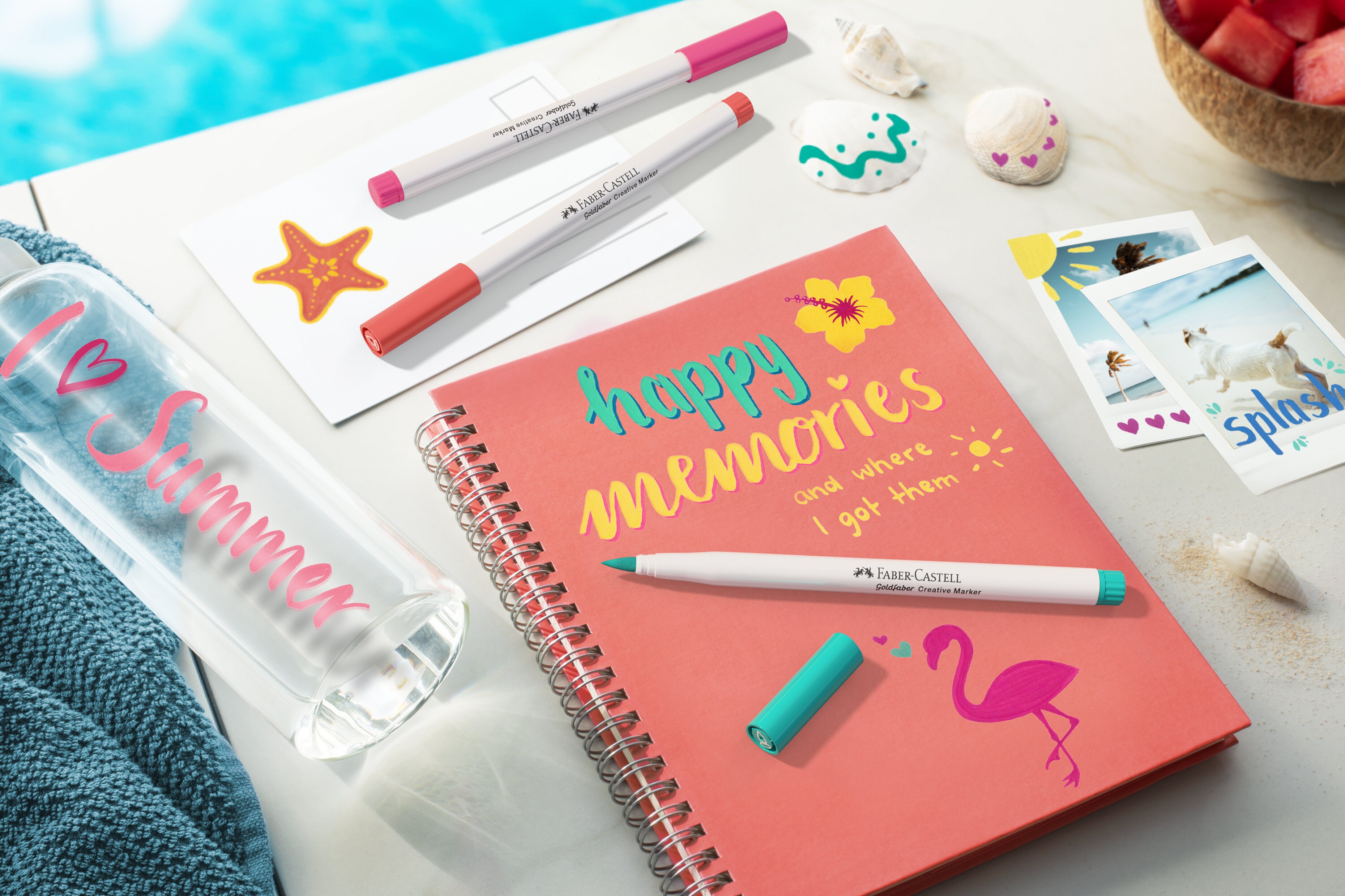 Set 6 gold grative marker B Holiday vibes Faber-Castell Multicolor-3