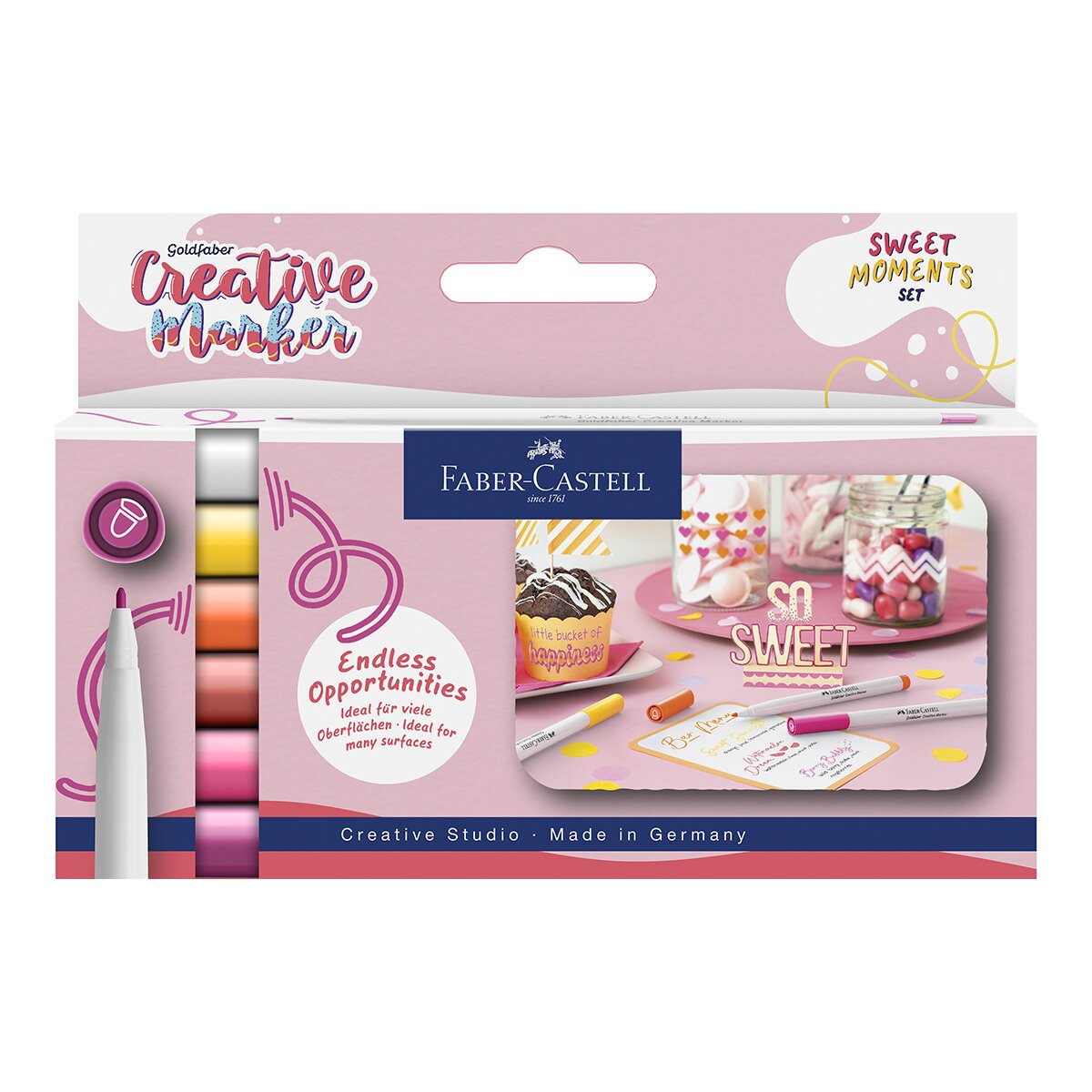 Imagen 0 de Set 6 gold grative marker 1,5 Swweet moments Faber-Castell