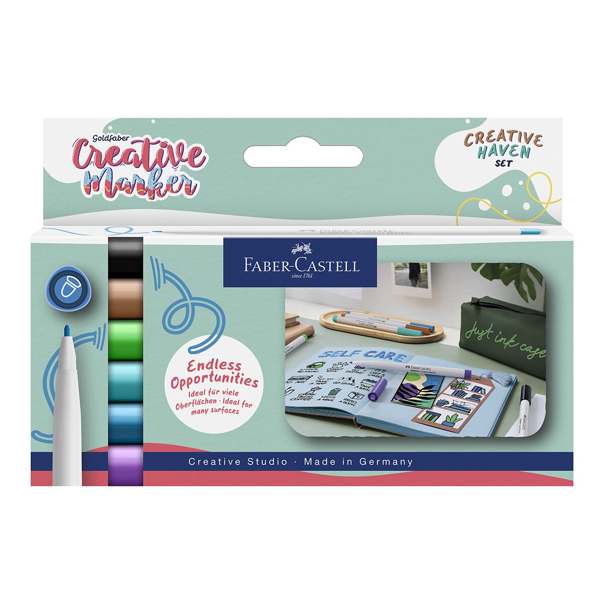 Imagen 0 de Set 6 gold grative marker 1,5 Heaven Faber-Castell