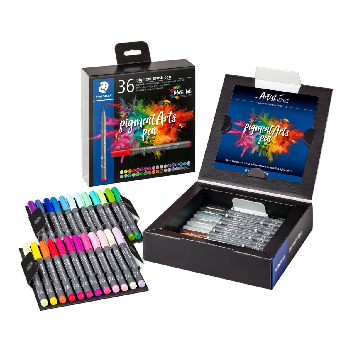 Rotuladores pincel  STAEDTLER, Pigment Arts, 36 colores surtidos. 2