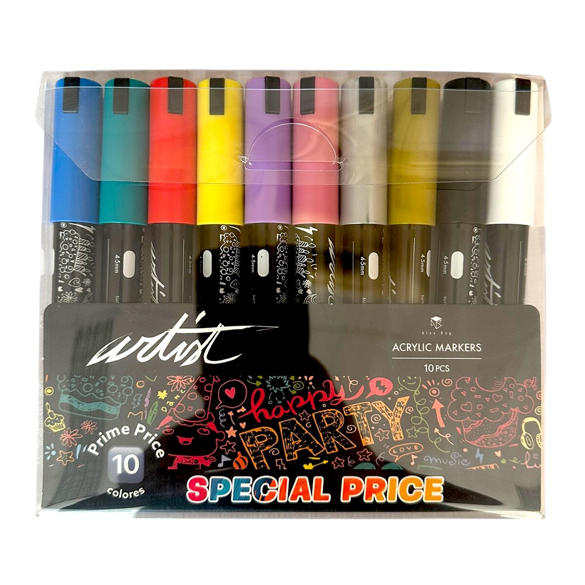 Imagen 0 de Pack 10 colores acrílicos Artist Artist Alex Bog