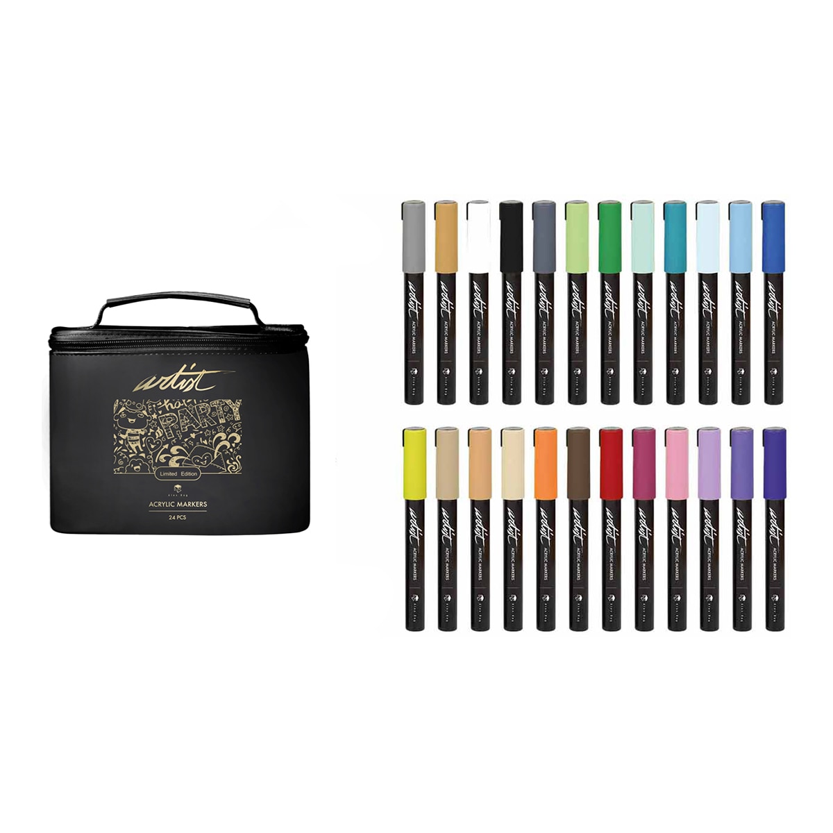 Imagen 0 de Maletín canva 24 colores acrílicos Artist Alex Bog