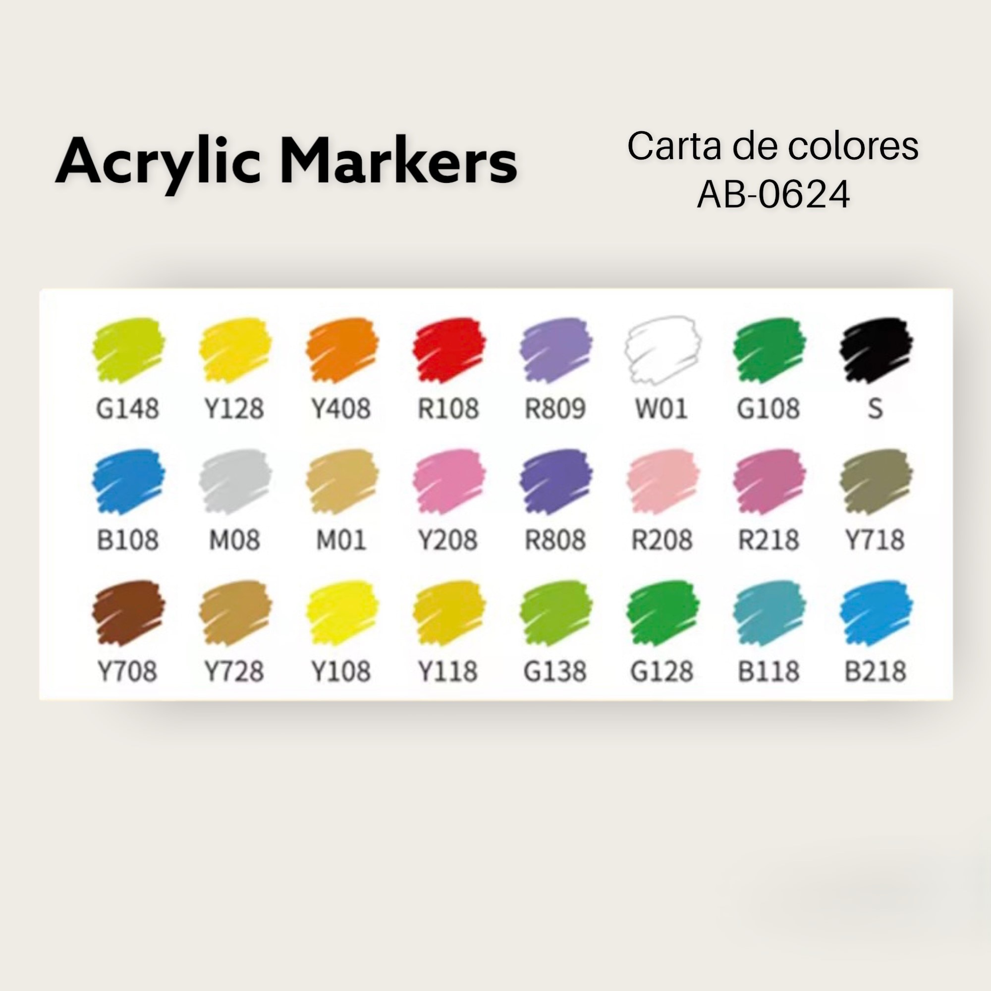 Maletín canva 24 colores acrílicos Artist Alex Bog Negro / Blanco-7