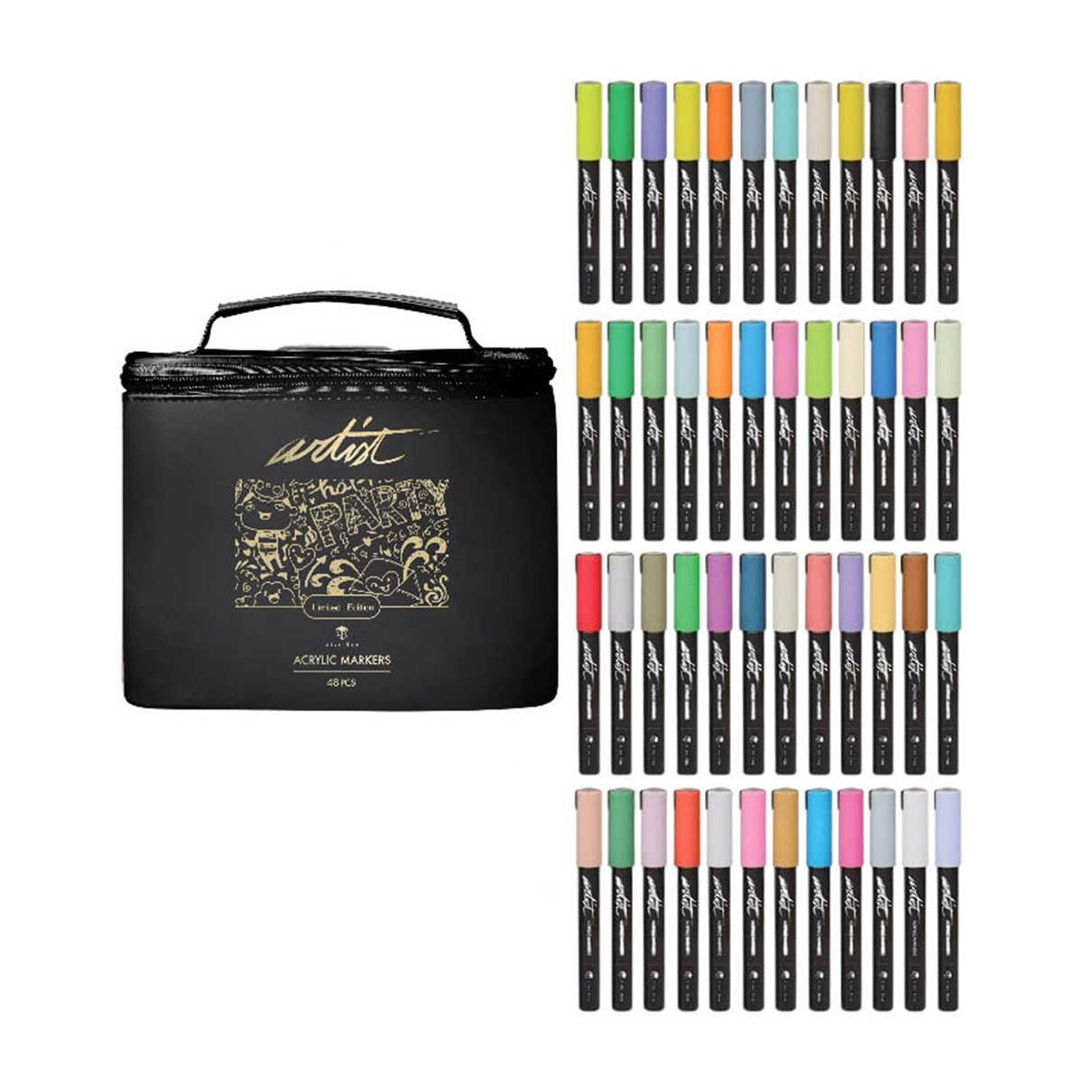 Imagen 0 de Maletín canva 48 colores acrílicos Artist Alex Bog