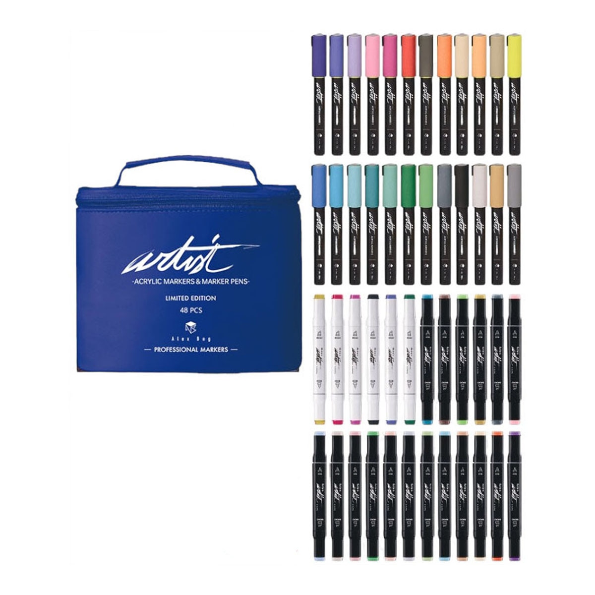 Imagen 0 de Maletín 48 colores multitécnica Artist Alex Bog