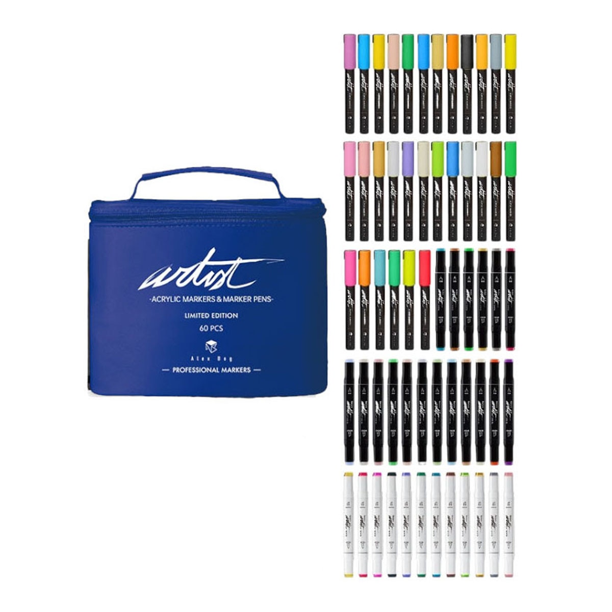 Imagen 0 de Maletín 60 colores multitécnica Artist Alex Bog