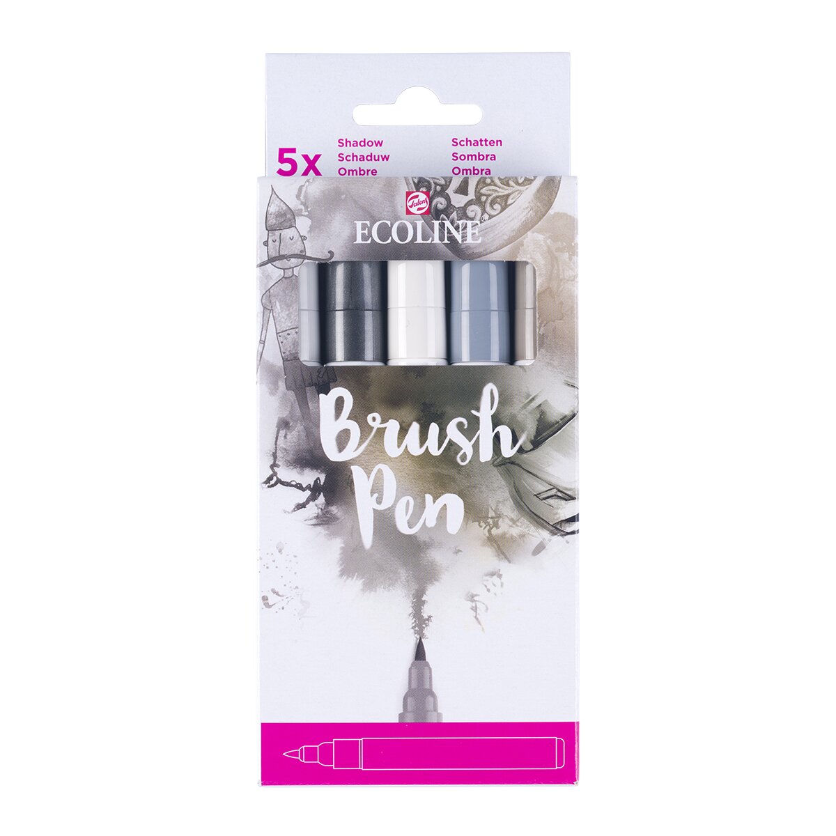 Imagem 0 de Conjunto 5 Marcadores Ecoline Brushpen Tons Cinzentos Talens