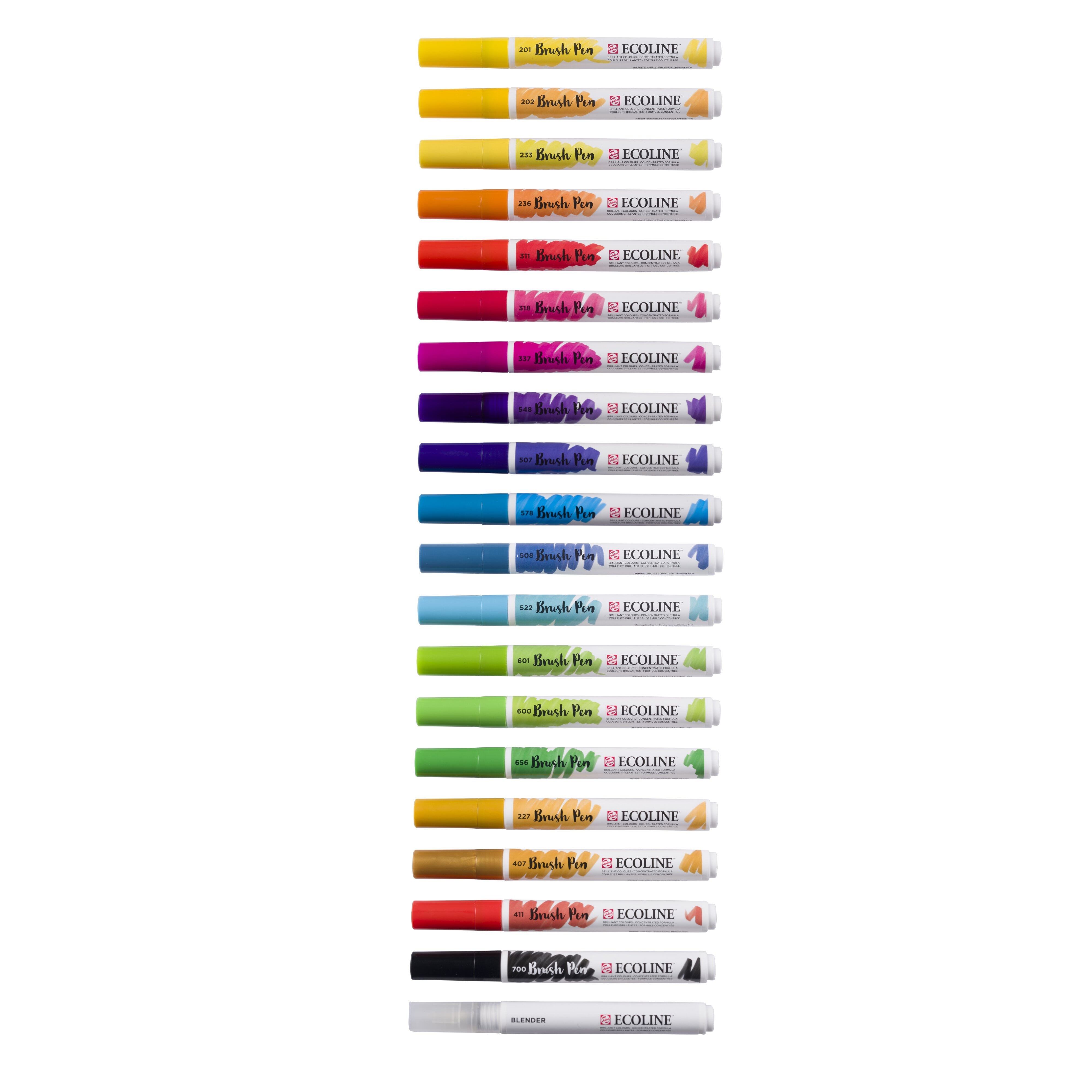 Conjunto 20 Marcadores Ecoline Brushpen Tons de Paisagem Talens 2