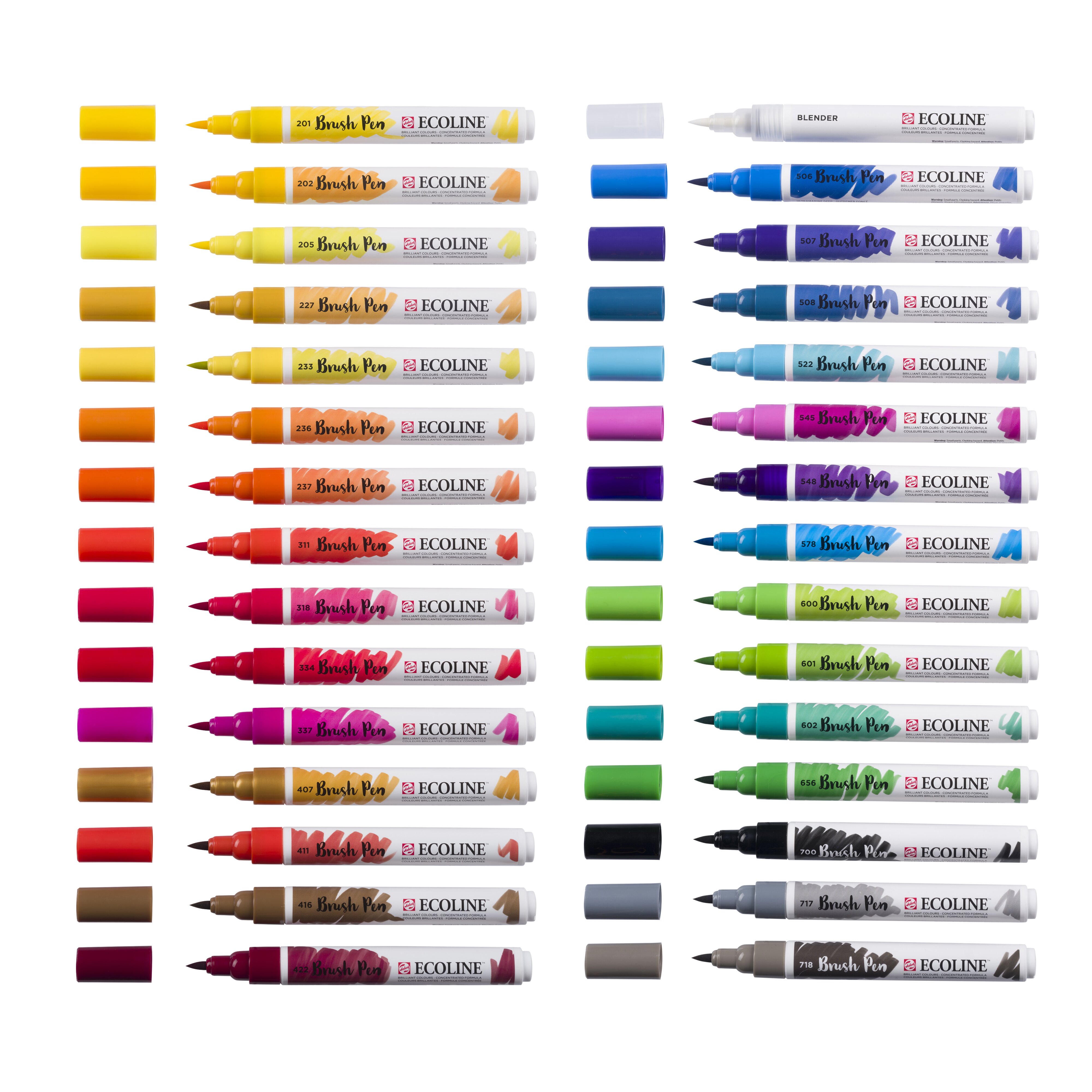 Conjunto 30 Marcadores Ecoline Brushpen Tons Primários Talens Multicolor-2