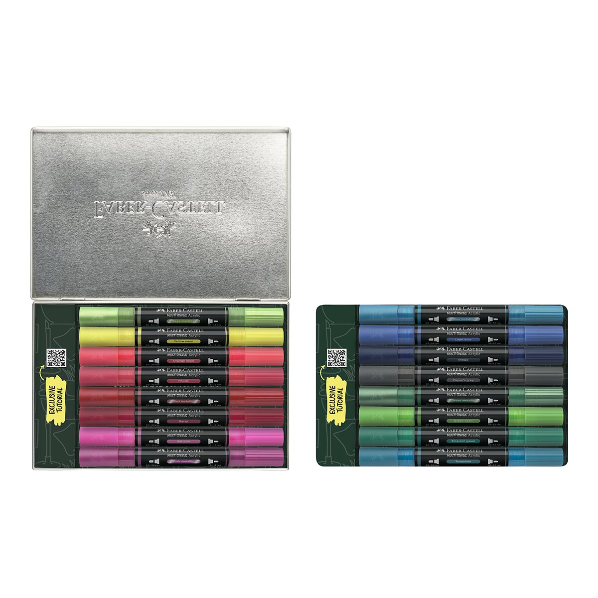 Marcadores Acrílicos Faber-Castell Kit c/16 Multimark Kicks Multicolor-2