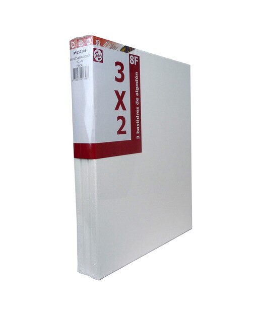 Conjunto de Bastidores de Algodão 3 X 2 Medida 5F Talens Branco Branco-1