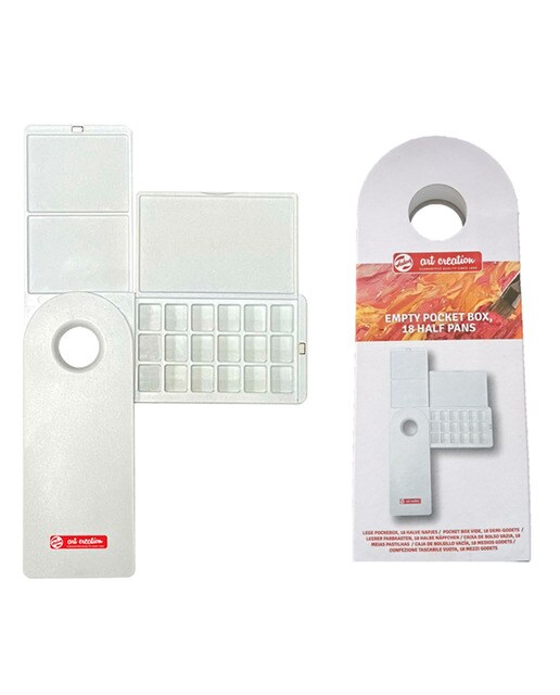 Caixa de Bolso Vazia para Pastilhas de Aguarela Talens - Branco Multicolor-1