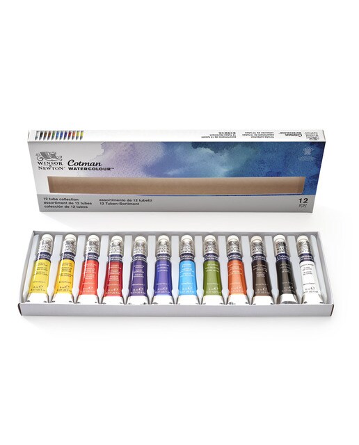 Imagem 0 de Conjunto de 12 Tubos de Pintura para Aguarela Cotman Winsor & Newton