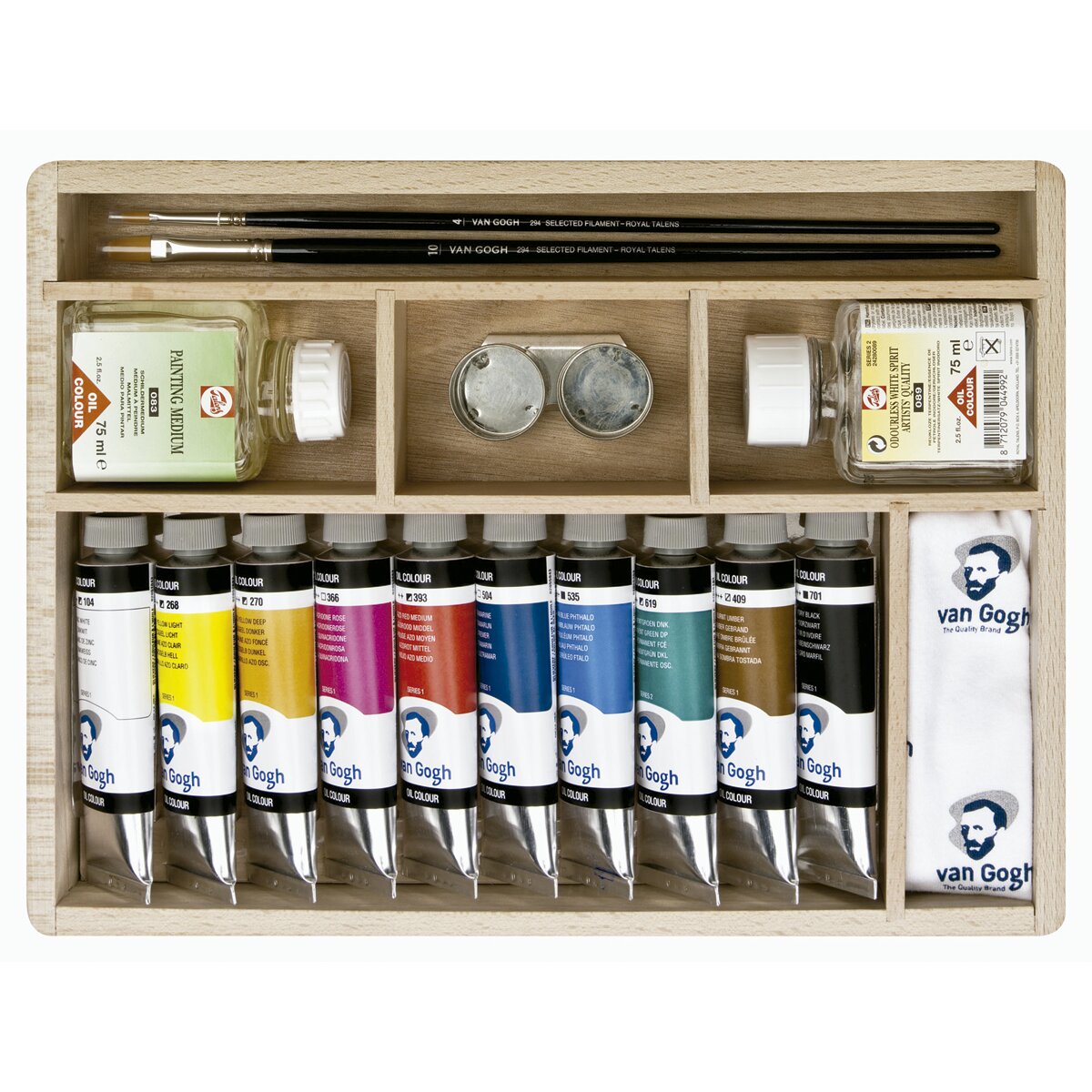 Caja de Madera con Tubos de Oleo y Accesorios Van Gogh Multicolor Multicolor-3