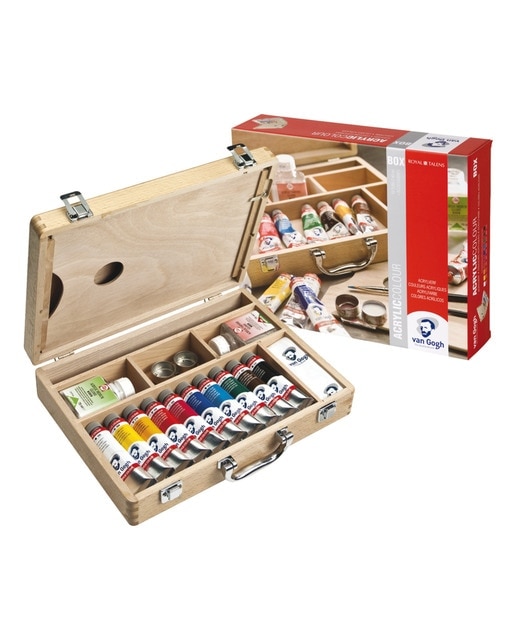 Caja de Madera con Tubos de Acrílico y Accesorios Van Gogh Multicolor Multicolor-1