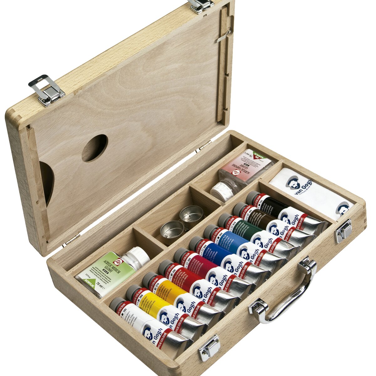Caja de Madera con Tubos de Acrílico y Accesorios Van Gogh Multicolor Multicolor-2