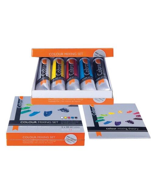 Conjunto de 5 tubos de Óleo Cobra Artist Miscible com Basic Colours Water 20 Ml Cobra Multicolour 1