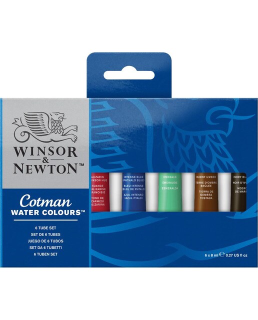Imagen 0 de Set de 6 Tubos de 8 ml de Acuarela Cotman Winsor & Newton Multicolor