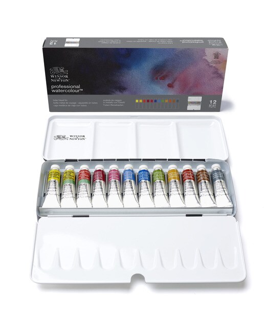 Caja Metálica Ligera de 12 Tubos de Acuarela Sketchers Winsor & Newton Multicolor 1