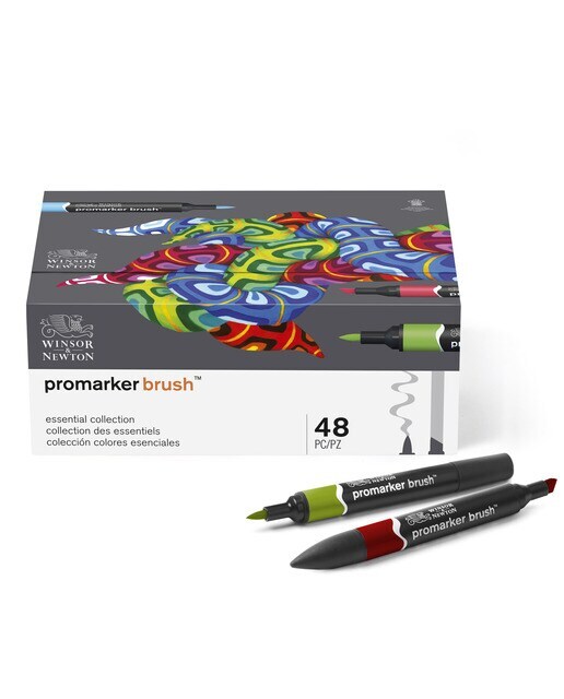 Set 48 Rotuladores Brushmarker Winsor&Newton Multicolor