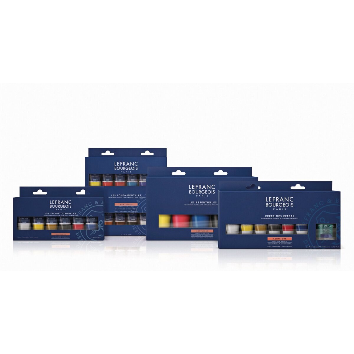 Set Acrílico 12 Colores L&B Multicolor-2