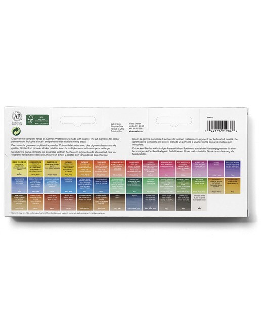 Set Acuarela Cotman Caja Plástico 45 Medio Godets Winsor & Newton 4