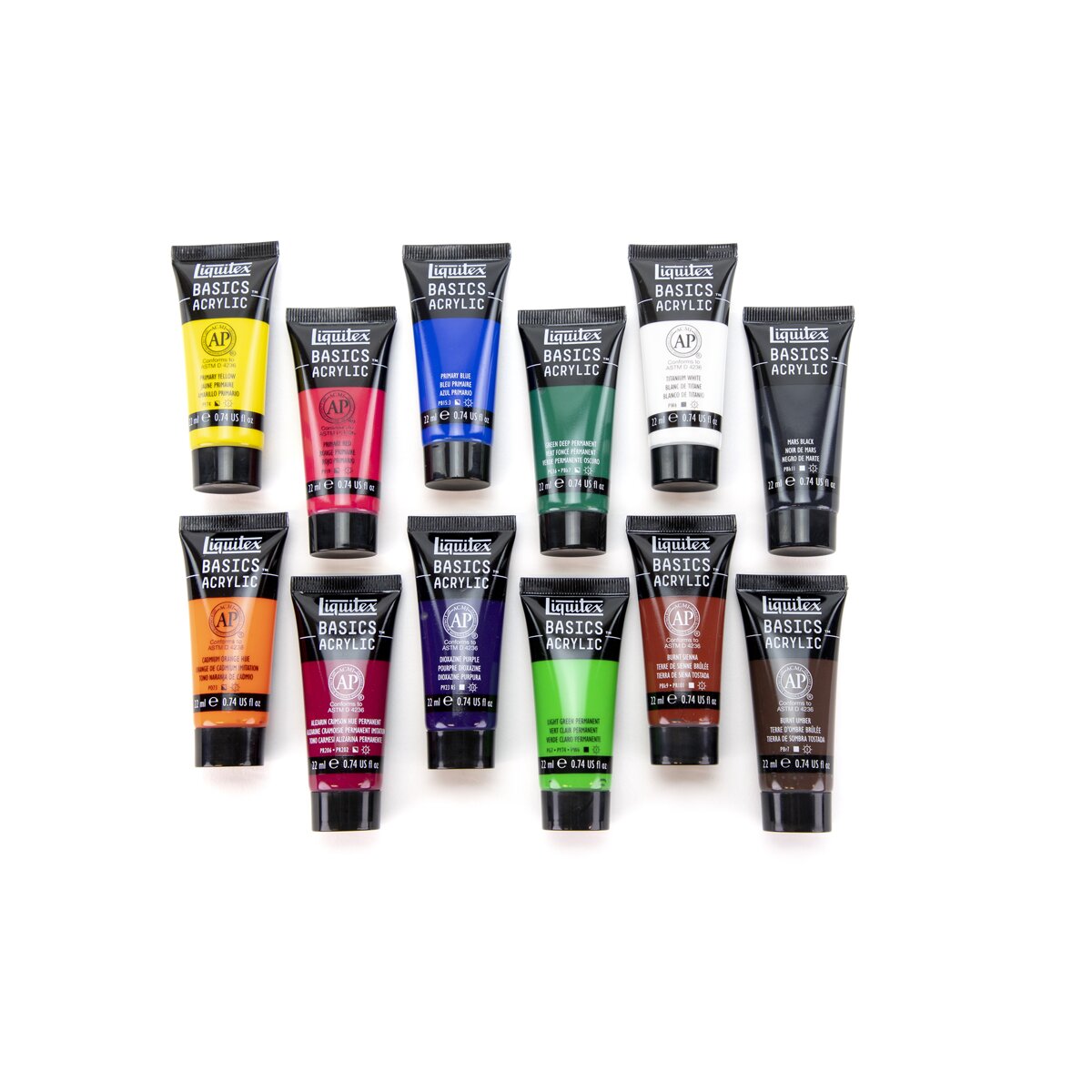 Conjunto Básico de 12 Cores Acrílicos Liquitex 5