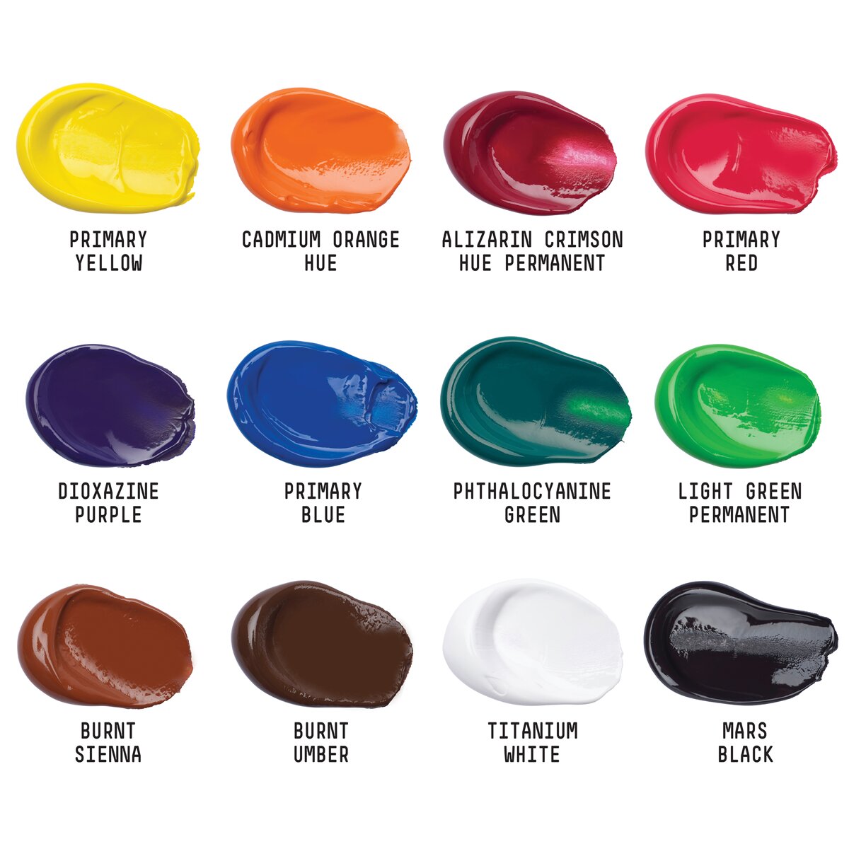Conjunto Básico de 12 Cores Acrílicos Liquitex 6