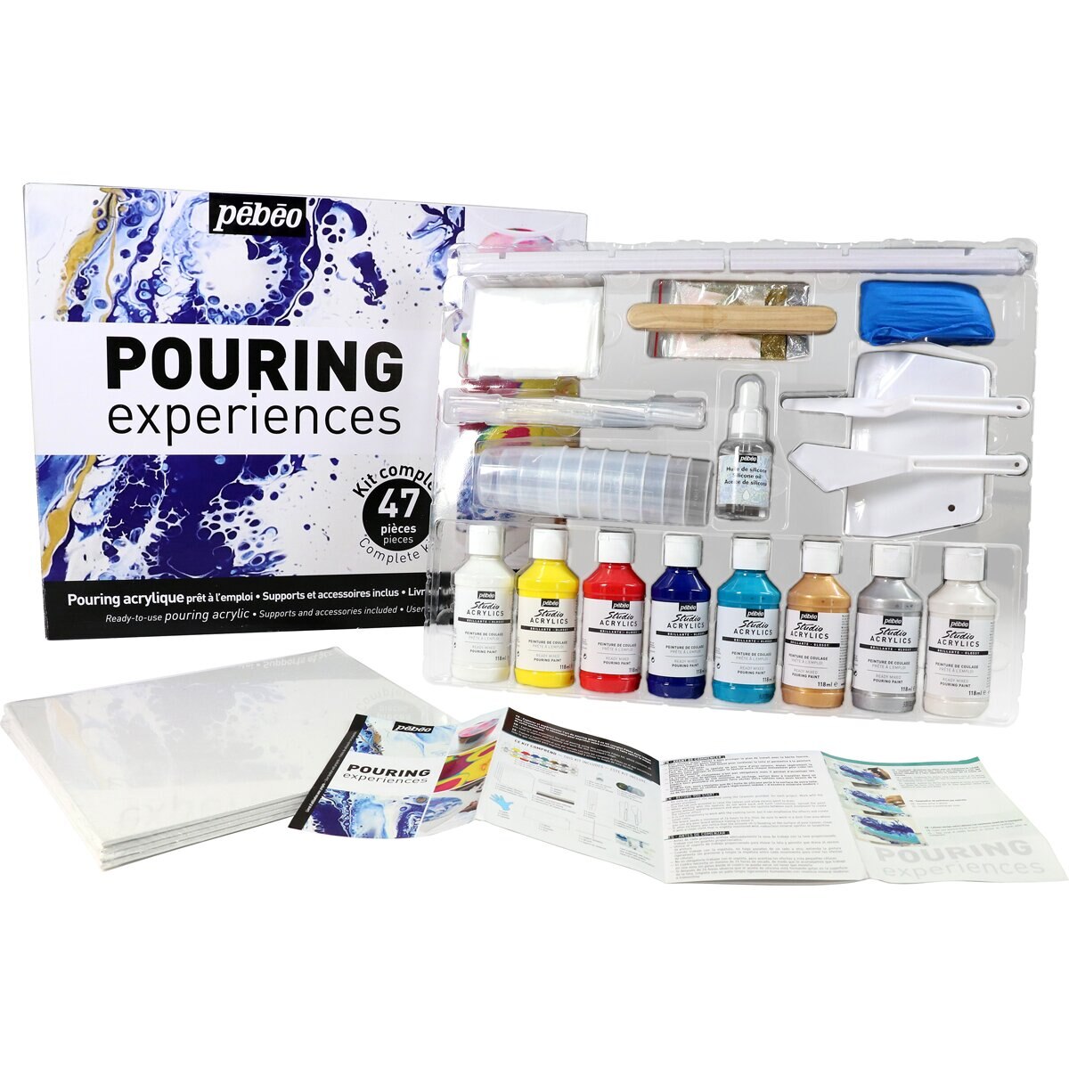 Kit de pouring listo para usar con 47 piezas Pebeo multicor Multicolor-3