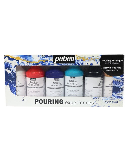 Conjunto de Pouring Acrílico Pronto a Usar 6x118 ml - Multicolor Multicolor-1