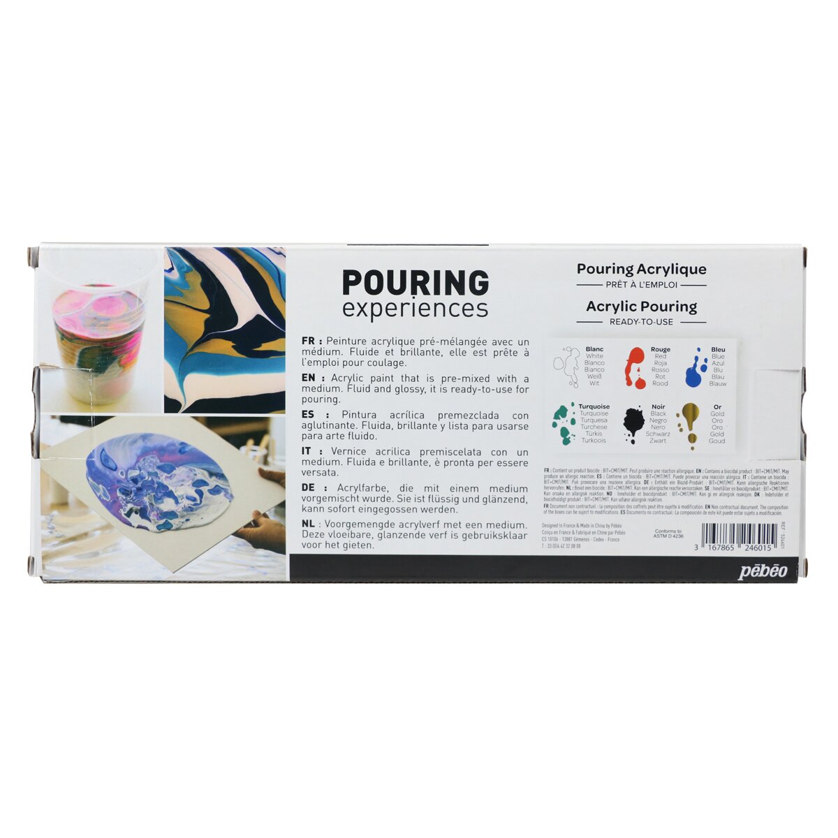 Conjunto de Pouring Acrílico Pronto a Usar 6x118 ml - Multicolor Multicolor-2