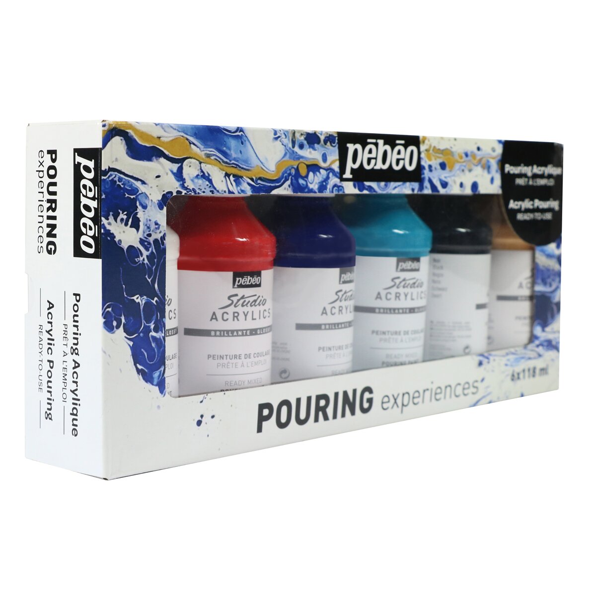 Conjunto de Pouring Acrílico Pronto a Usar 6x118 ml - Multicolor Multicolor-3