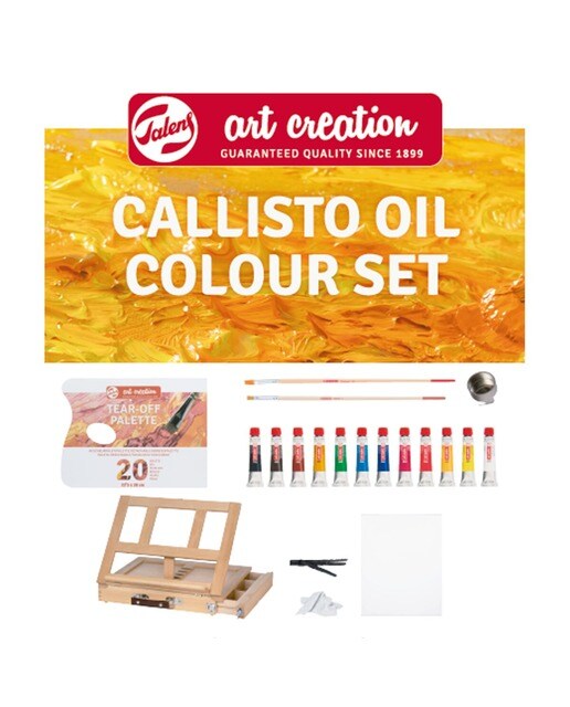 Set cavalete de mesa Callisto de pintura acrílicas Multicolor 1
