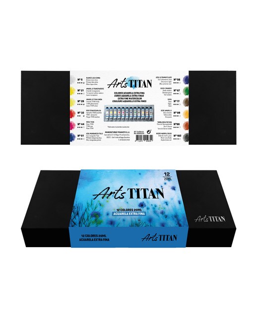 Conjunto de 12 Tubos Aguarela Extrafine 20 ml - Multicolor 1
