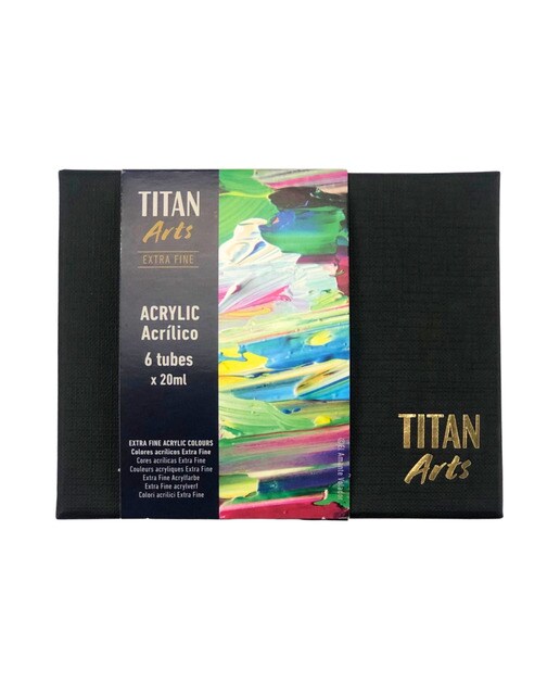 Conjunto de 6 Tubos Acrílico Extrafino 20 ml - Cores Primárias Multicolor-1