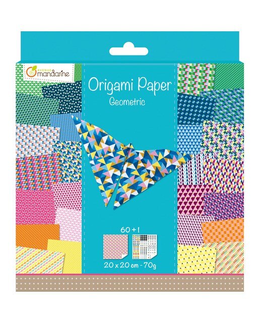 Imagem 0 de Origami Paper Geometric, 20 X 20 cm, 60 folhas, 70 g multicolor