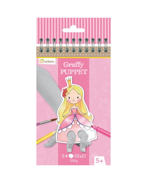 Bloco de marionetas de dedo Princesas Avenue Mandarine rosa 1
