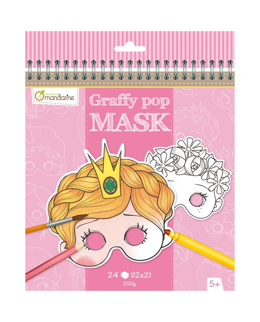 Imagem 0 de Álbum máscaras Princesas e Fadas Avenue Mandarine rosa