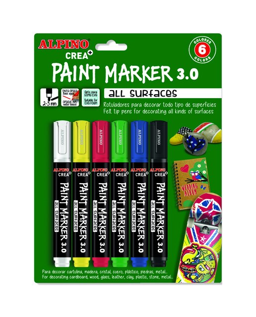 6 Marcadores Alpino Paint Marker 1