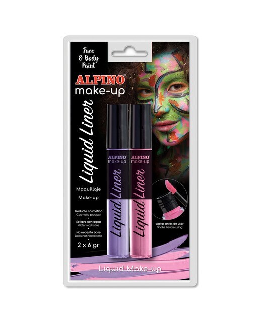 Blister Maquillaje 2 Liquid Liner Alpino Rosa & Lila