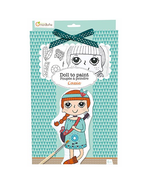 Imagem 0 de Boneca para Pintar Cassie Avenue Mandarine Multicolor