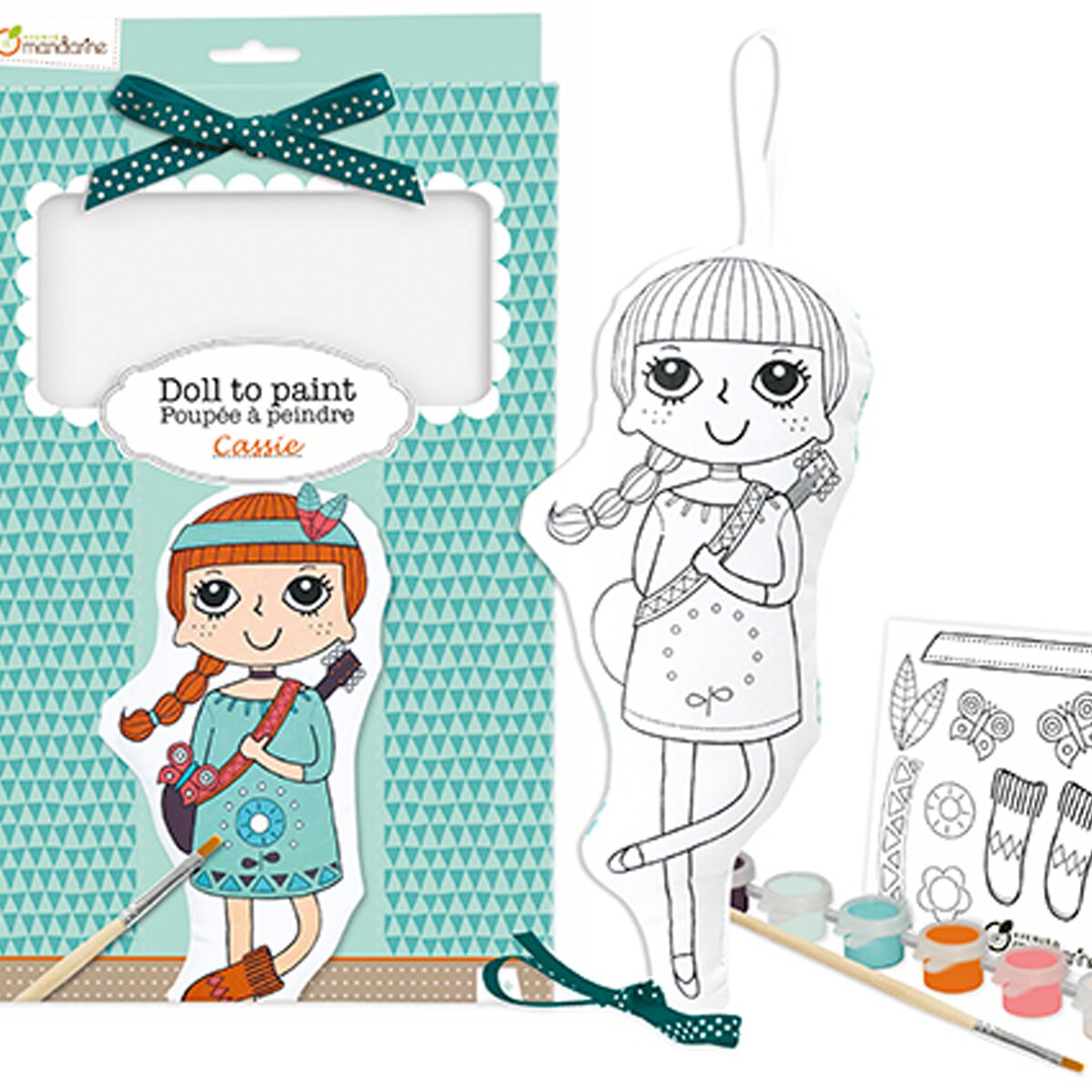 Boneca para Pintar Cassie Avenue Mandarine Multicolor Multicolor-2