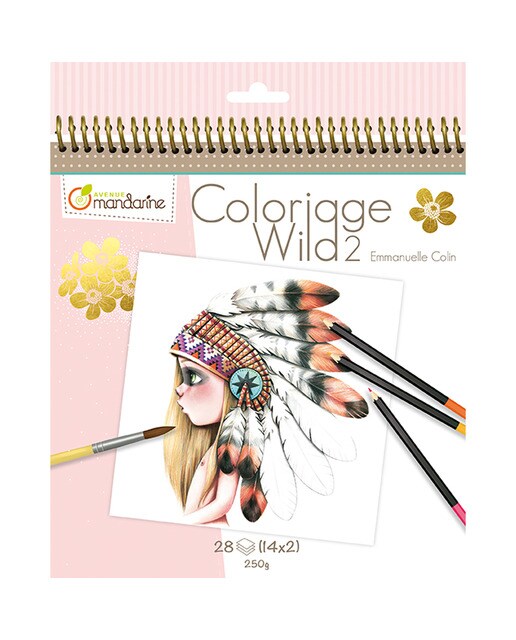 Imagem 0 de Caderno de Colorir Wild2 Avenue Mandarine Bege